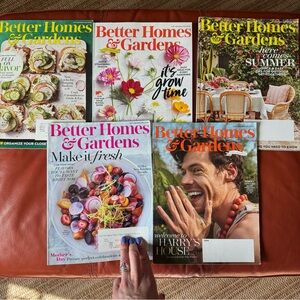 Bundle of 5- Better Homes & Gardens Magazines